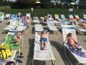 Calypso Water Park Kids Sun Bathing